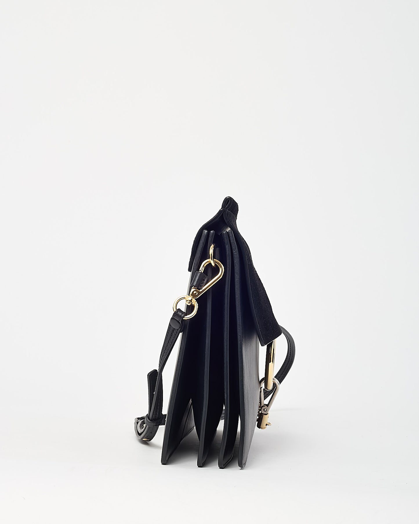 Chloé Black Leather & Suede Medium Faye Shoulder Bag
