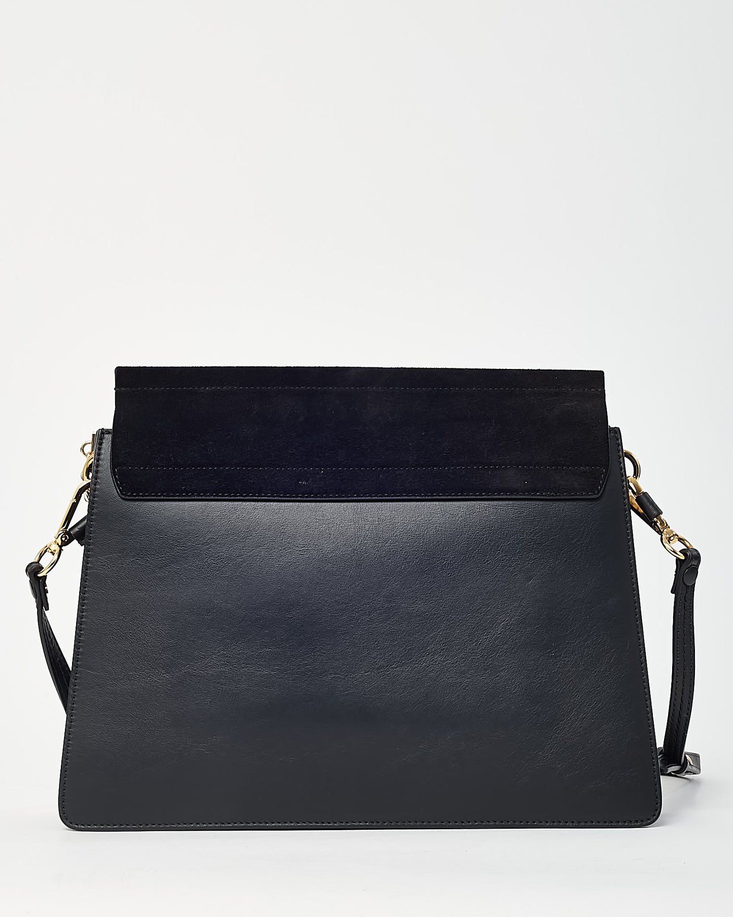Chloé Black Leather & Suede Medium Faye Shoulder Bag
