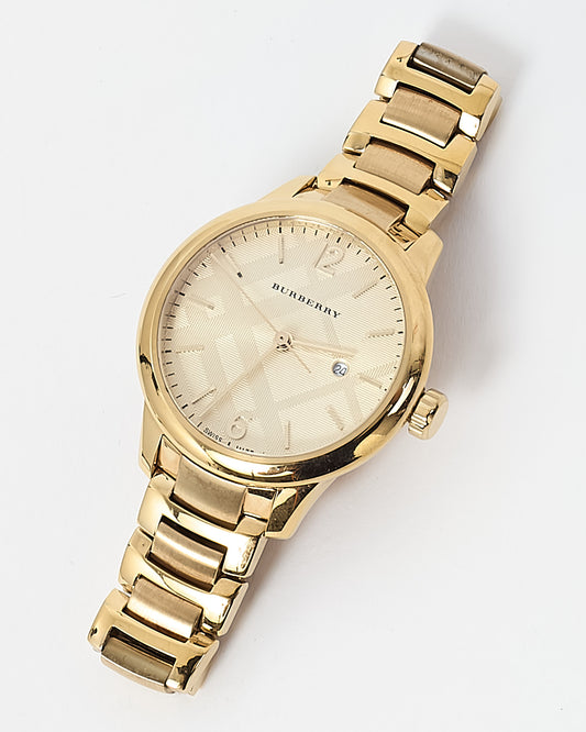 Burberry Gold Stainless Steel Champagne Gold Dial BU10109 32mm Watch
