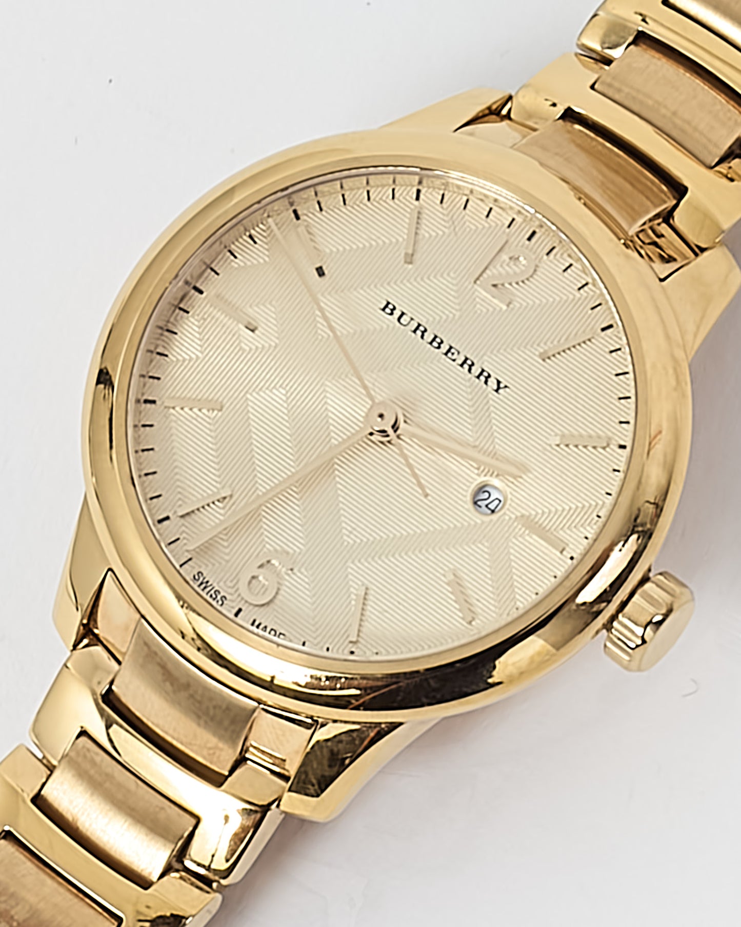 Burberry Gold Stainless Steel Champagne Gold Dial BU10109 32mm Watch