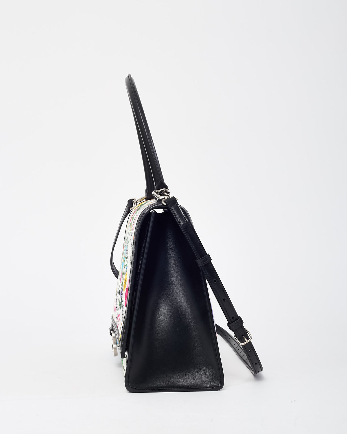 Gucci x Balenciaga The Hacker Project Multicolor Floral Printed Canvas/Leather Medium Hourglass XS Bag