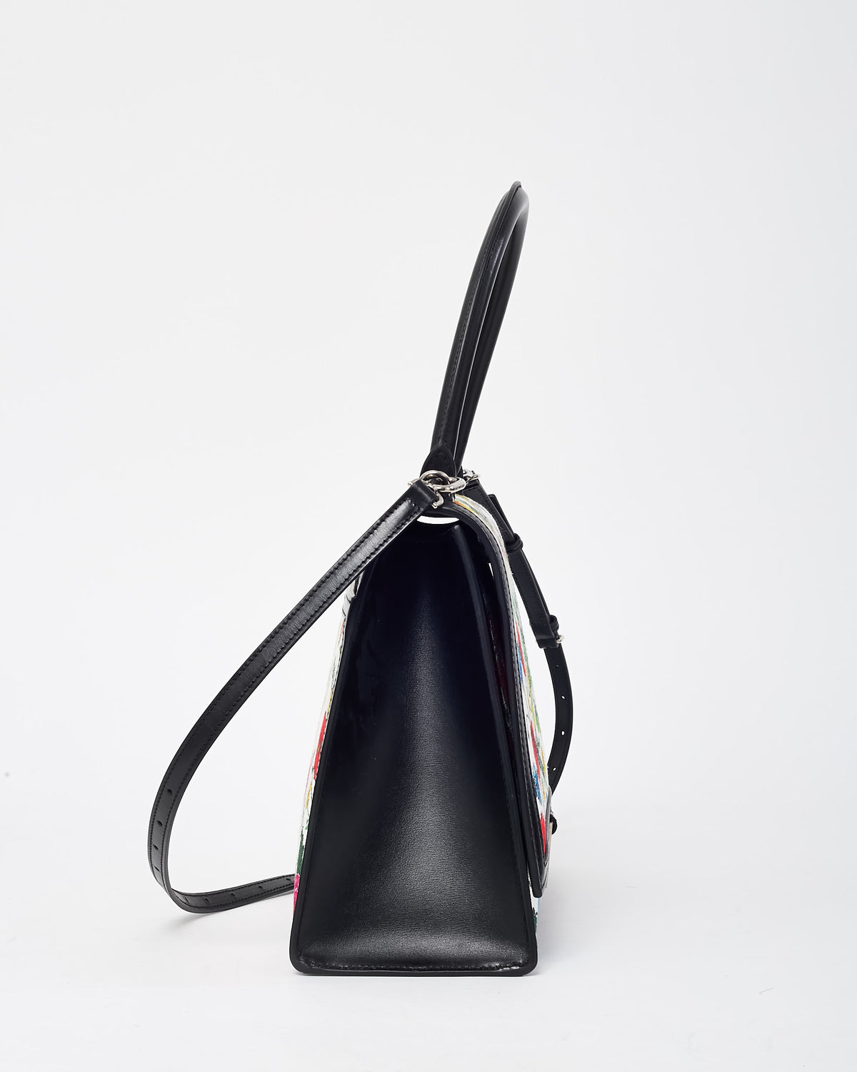 Gucci x Balenciaga The Hacker Project Multicolor Floral Printed Canvas/Leather Medium Hourglass XS Bag