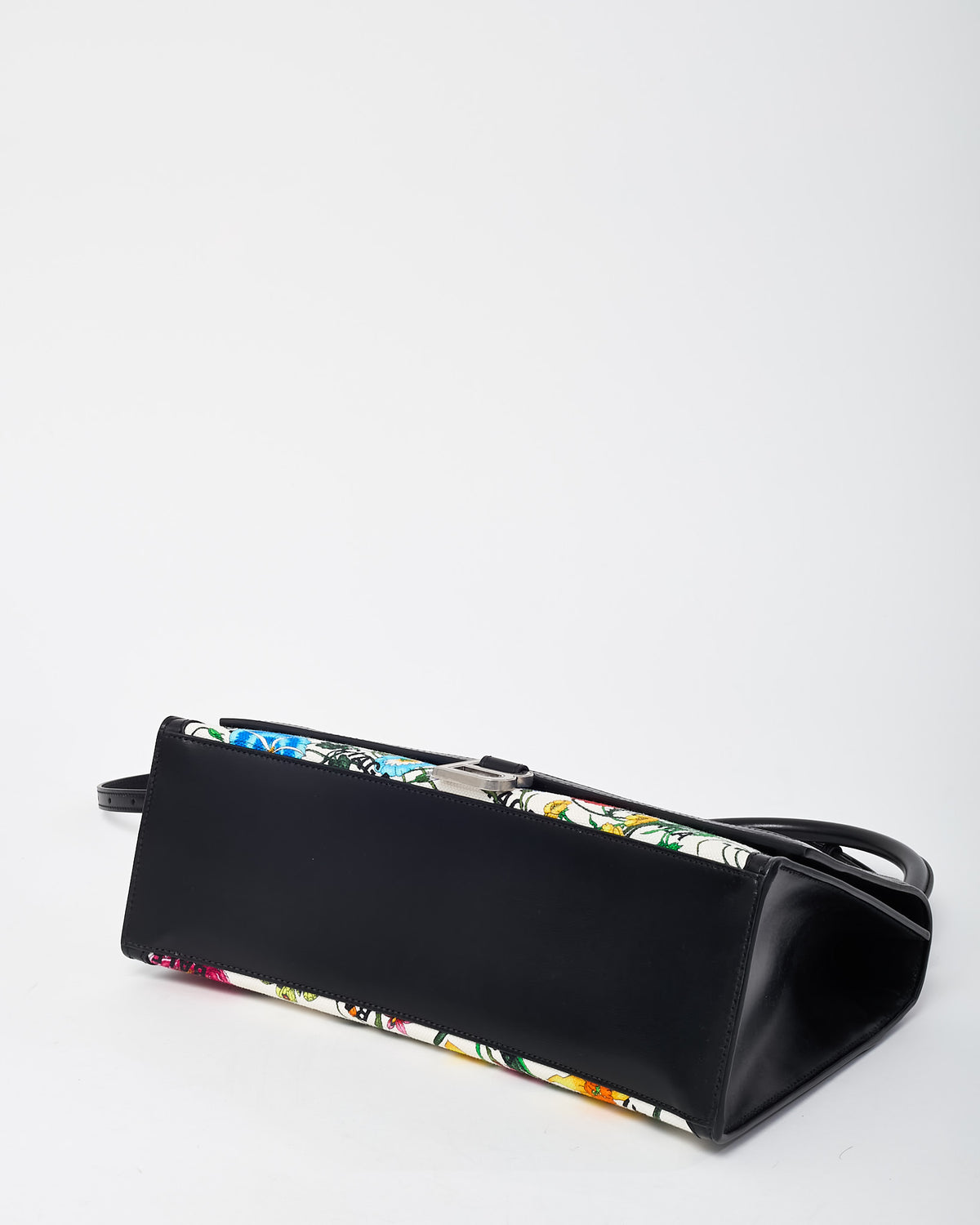 Gucci x Balenciaga The Hacker Project Multicolor Floral Printed Canvas/Leather Medium Hourglass XS Bag