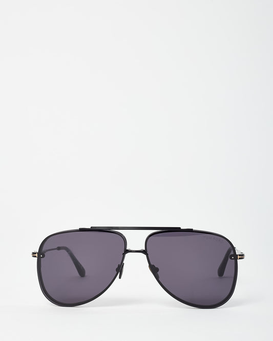 Tom Ford Men's Black TF1071 Leon Aviator Pilot Sunglasses