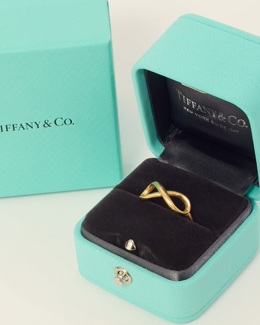 Tiffany & Co. 18k Yellow Gold Infinity Ring - Women's 10