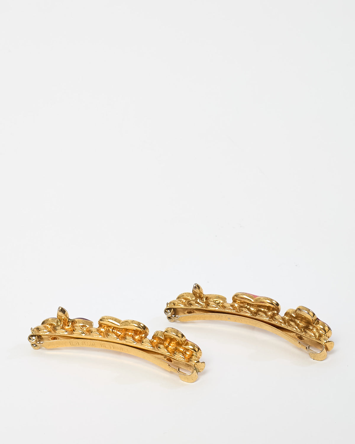 Louis Vuitton Gold Metal & Multicolor Resin Sweet Barrettes