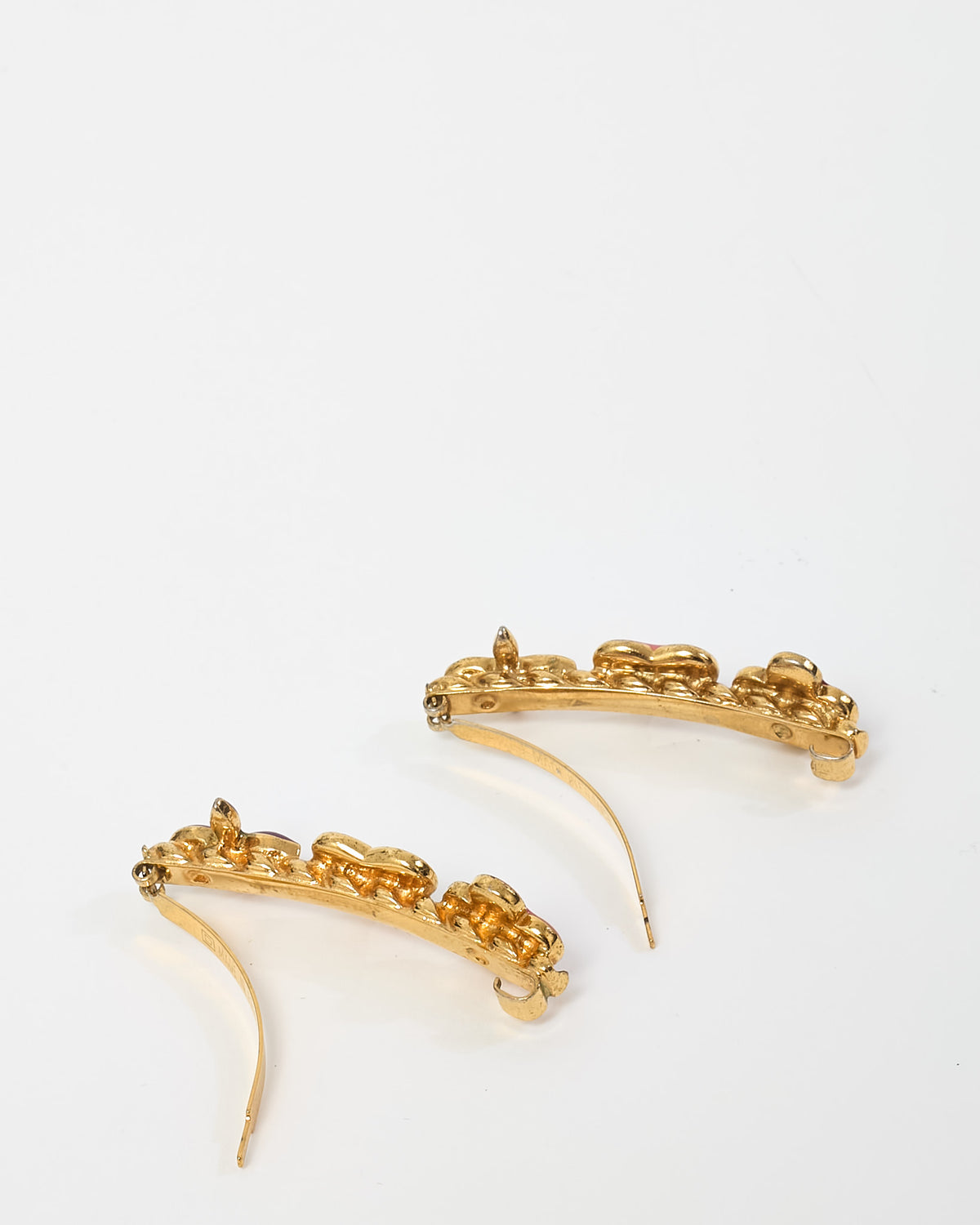 Louis Vuitton Gold Metal & Multicolor Resin Sweet Barrettes