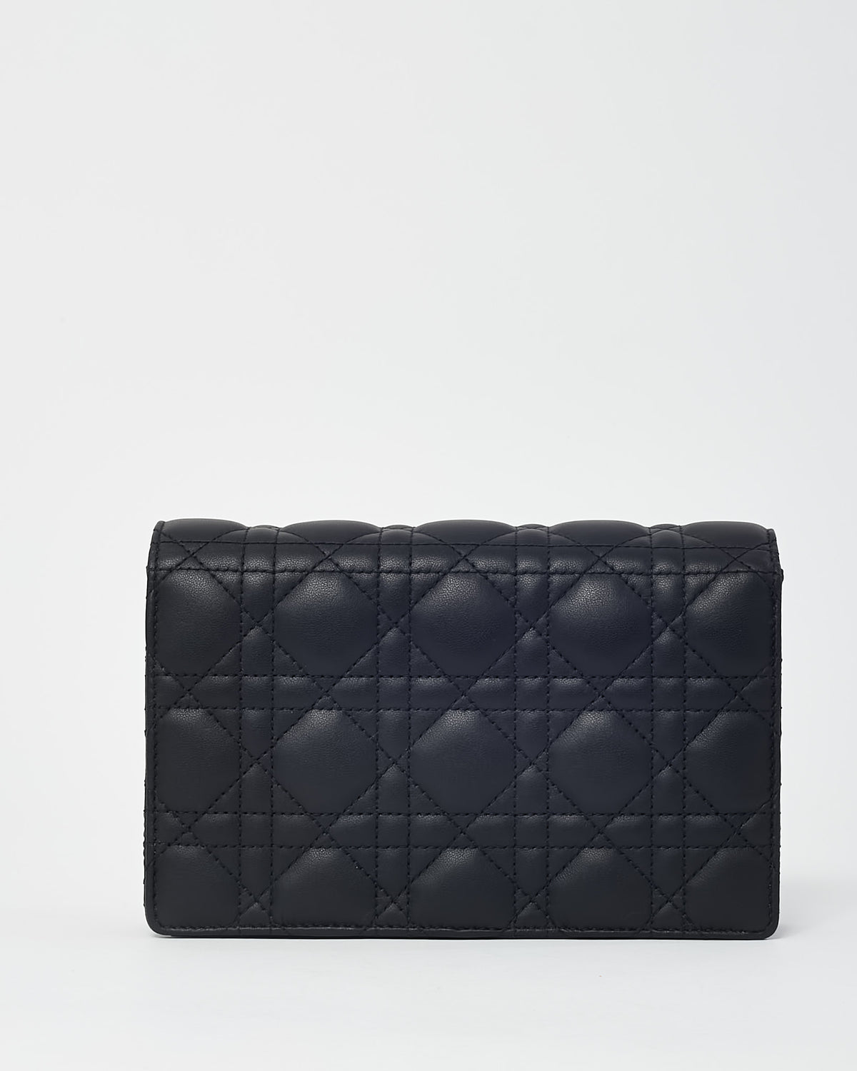 Dior Black Cannage Lambskin Leather My Dior Daily Pouch with Chain Crossbody Bag