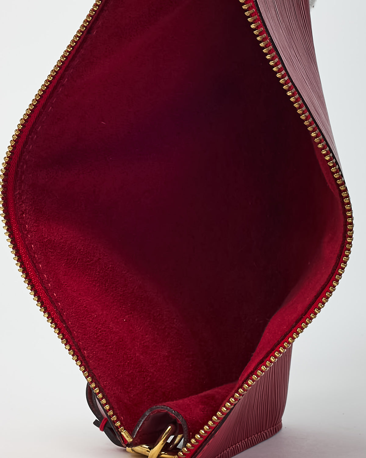 Louis Vuitton Red Epi Leather Pochette Bag