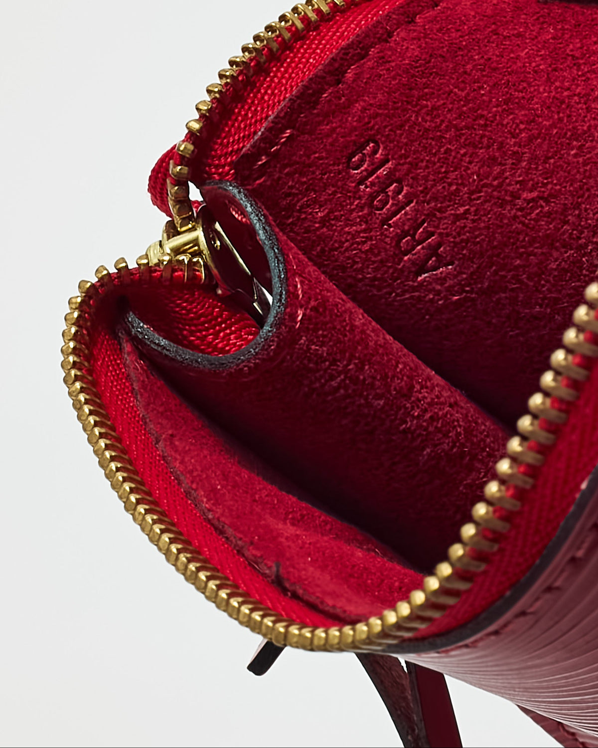 Louis Vuitton Red Epi Leather Pochette Bag
