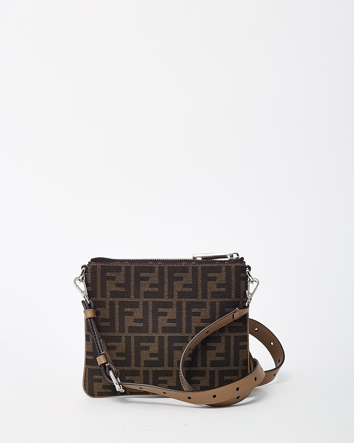 Fendi Brown FF Zucca Print Canvas After Mini Crossbody Bag