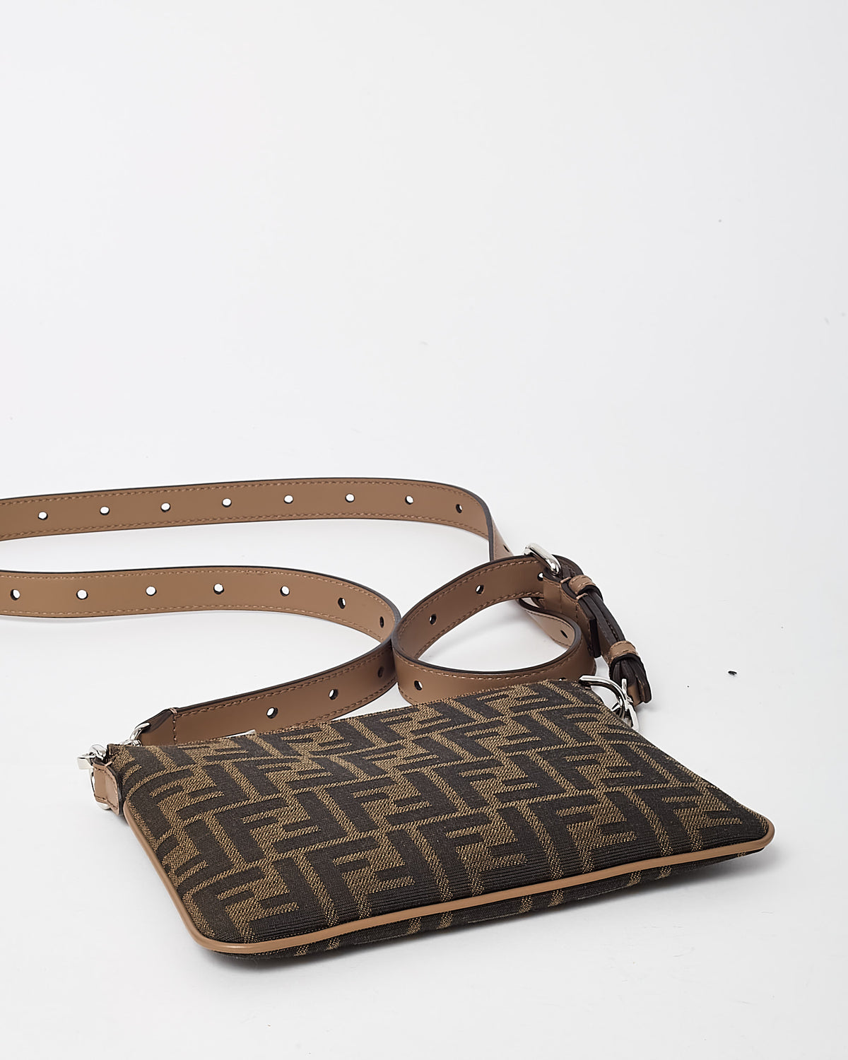 Fendi Brown FF Zucca Print Canvas After Mini Crossbody Bag