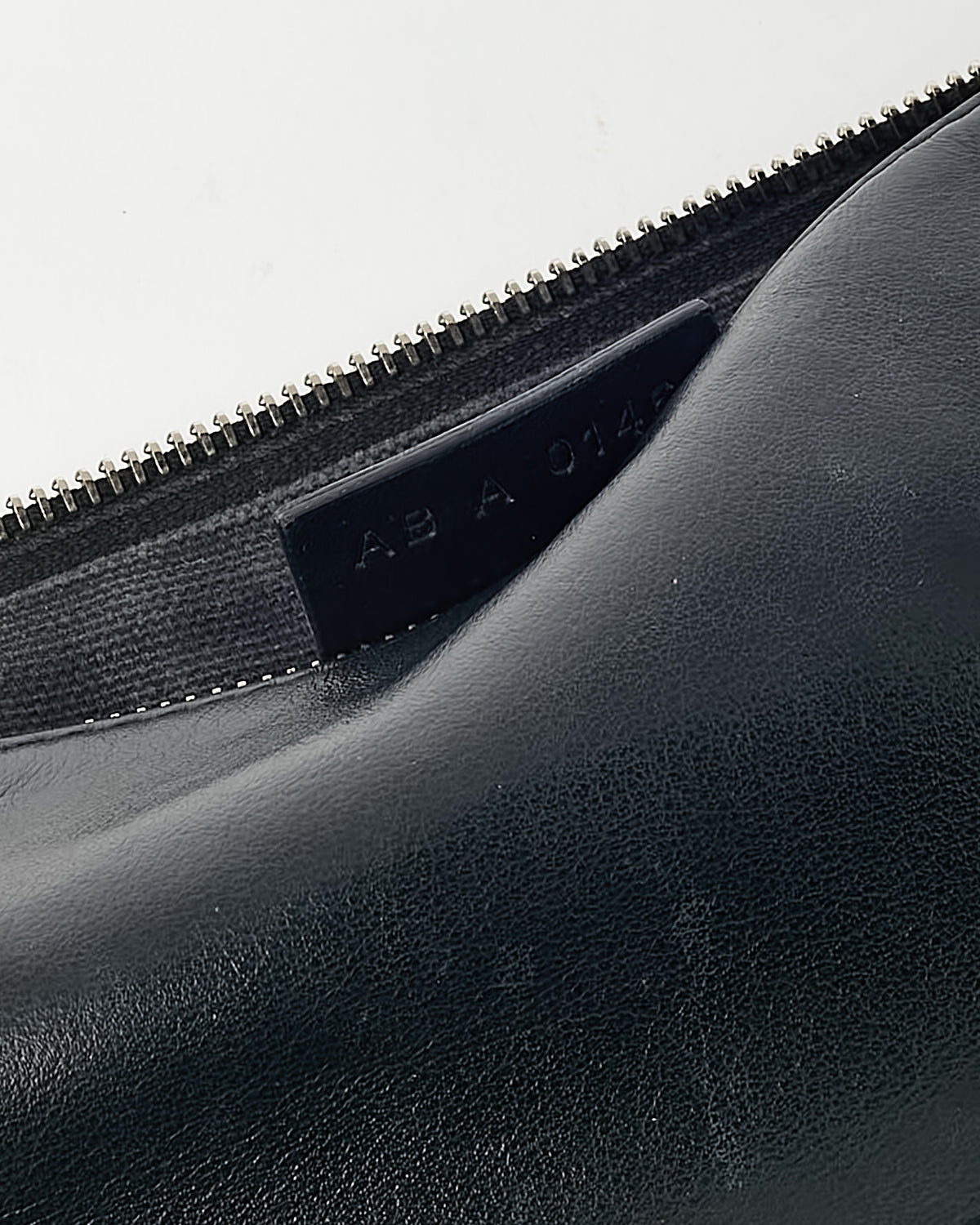 Givenchy Black Leather Logo Zip Pouch Clutch