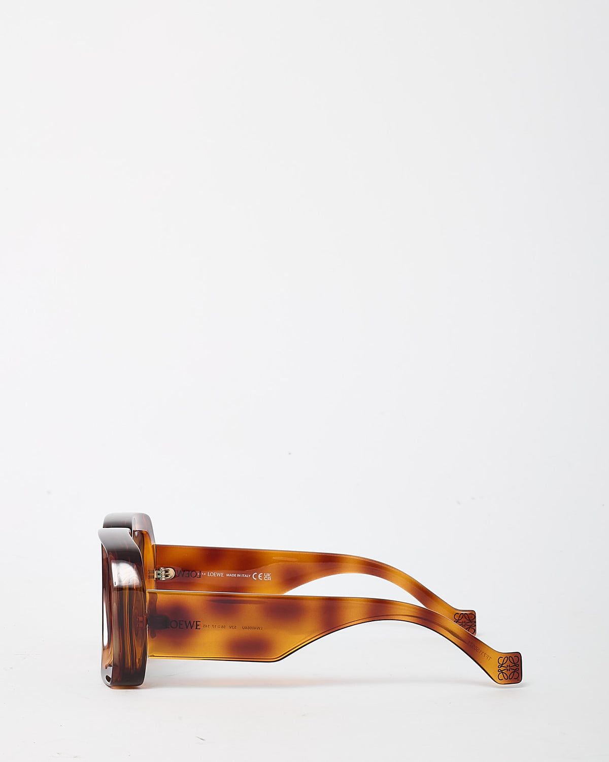 Loewe Brown Tortoise and Blue Lens Paula's Ibiza Dive in Mask Oversize Sunglasses LW40064U