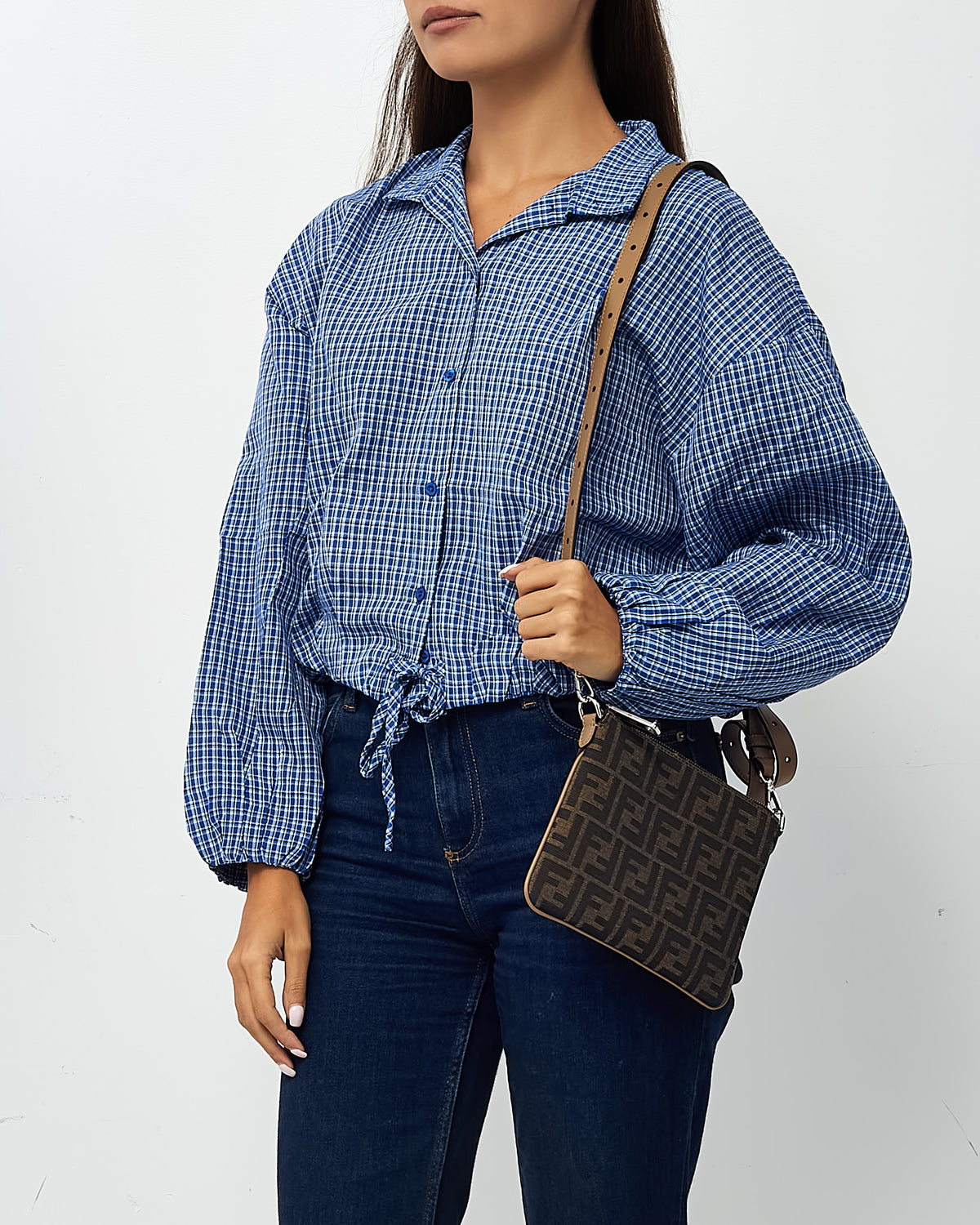 Fendi Brown FF Zucca Print Canvas After Mini Crossbody Bag