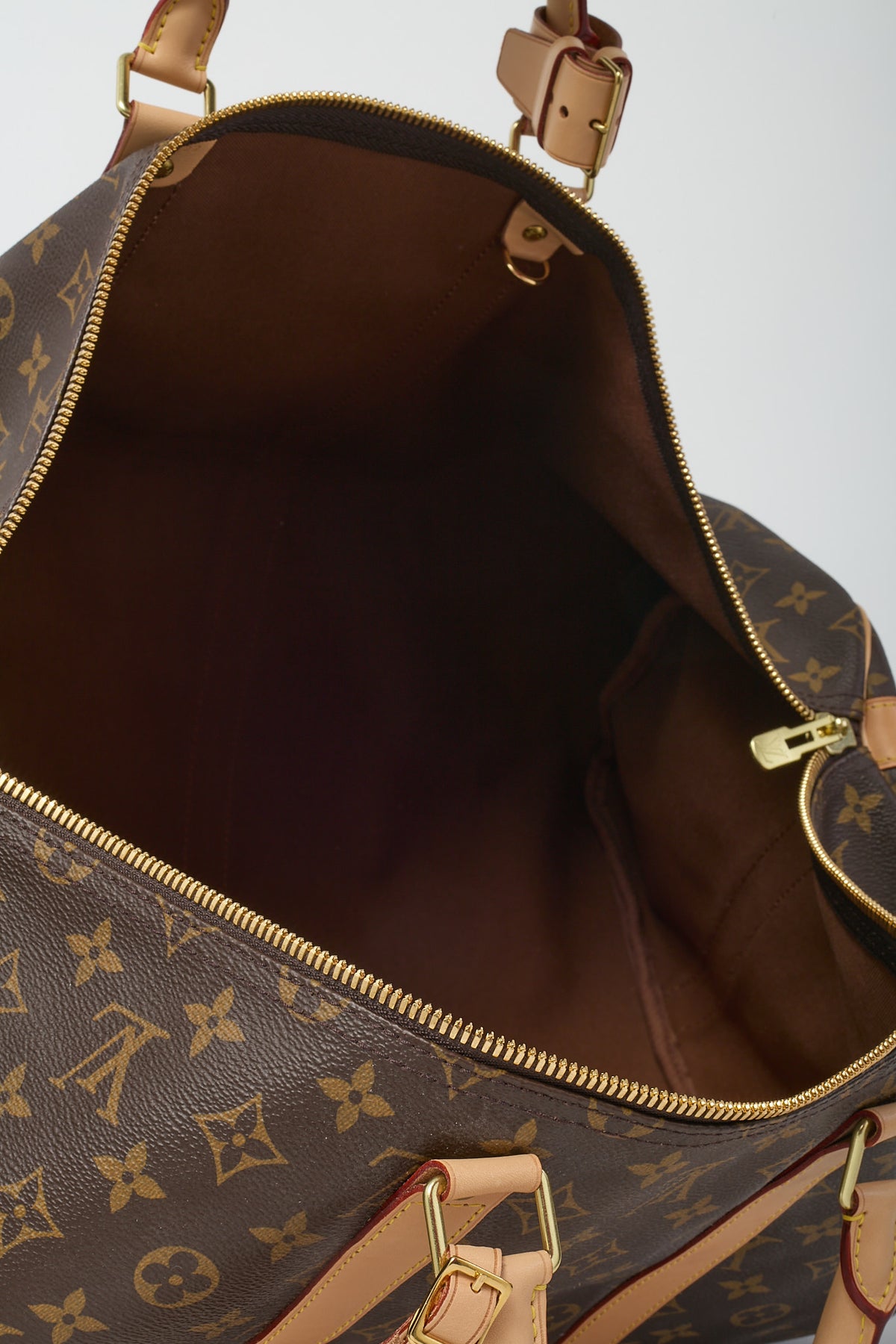 Louis Vuitton Monogram Coated Canvas Keepall Bandoulière 55 Bag