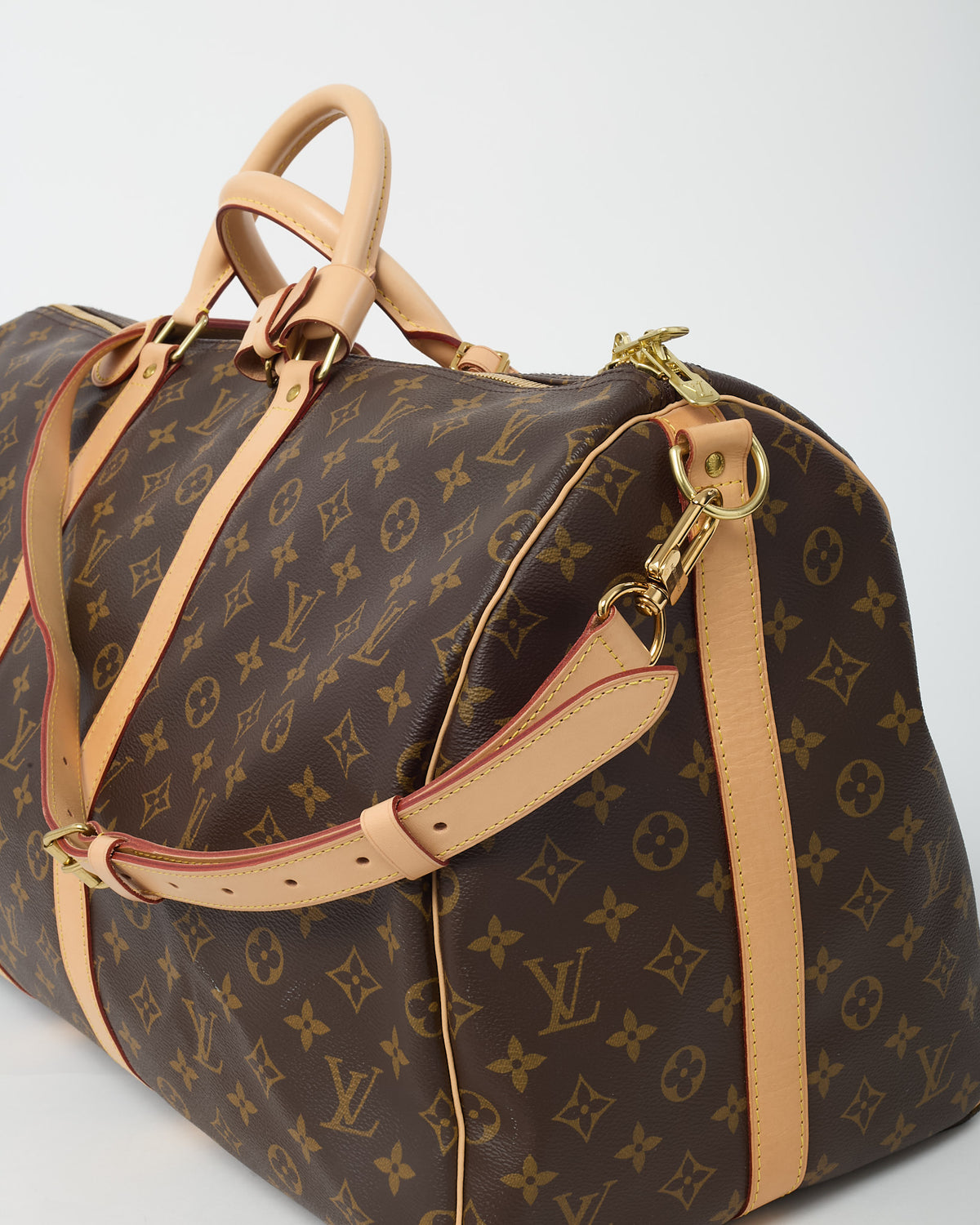 Louis Vuitton Monogram Coated Canvas Keepall Bandoulière 55 Bag