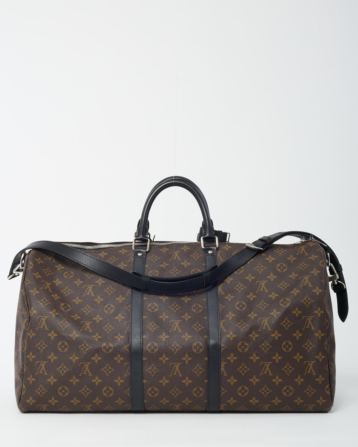 Louis Vuitton Monogram Macassar Coated Canvas Keepall Bandoulière 55 Bag