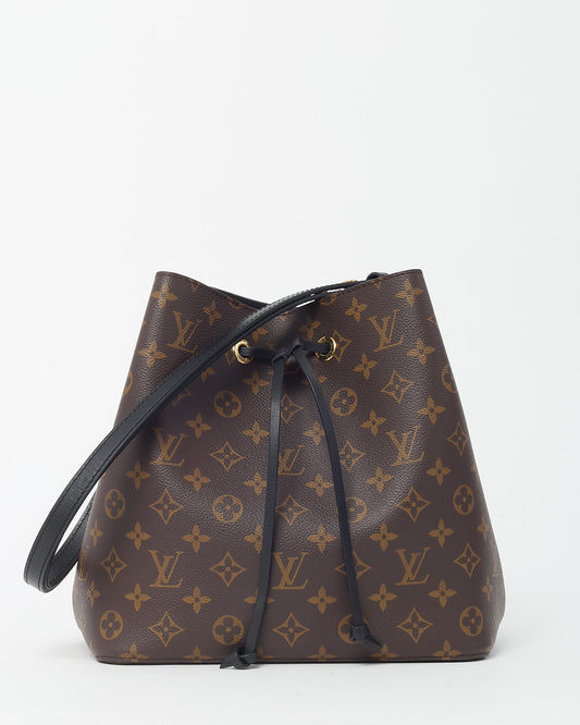Louis Vuitton Monogram Canvas and Black NéoNoé MM Bucket Bag