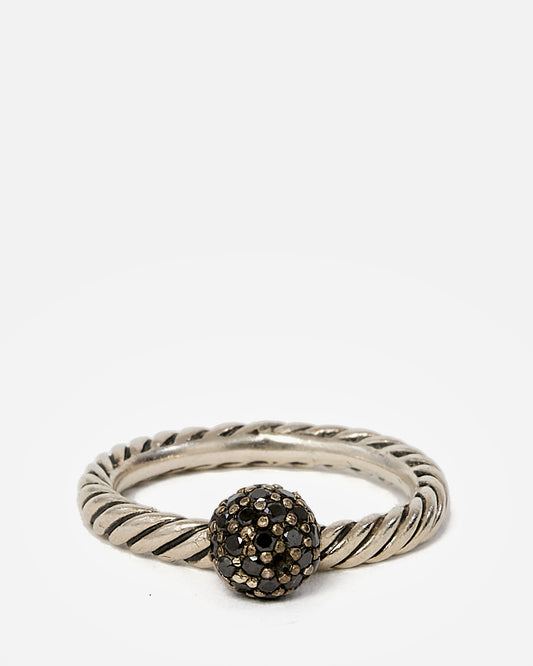 David Yurman Silver & Onyx Pavé Dangle Ring - 5