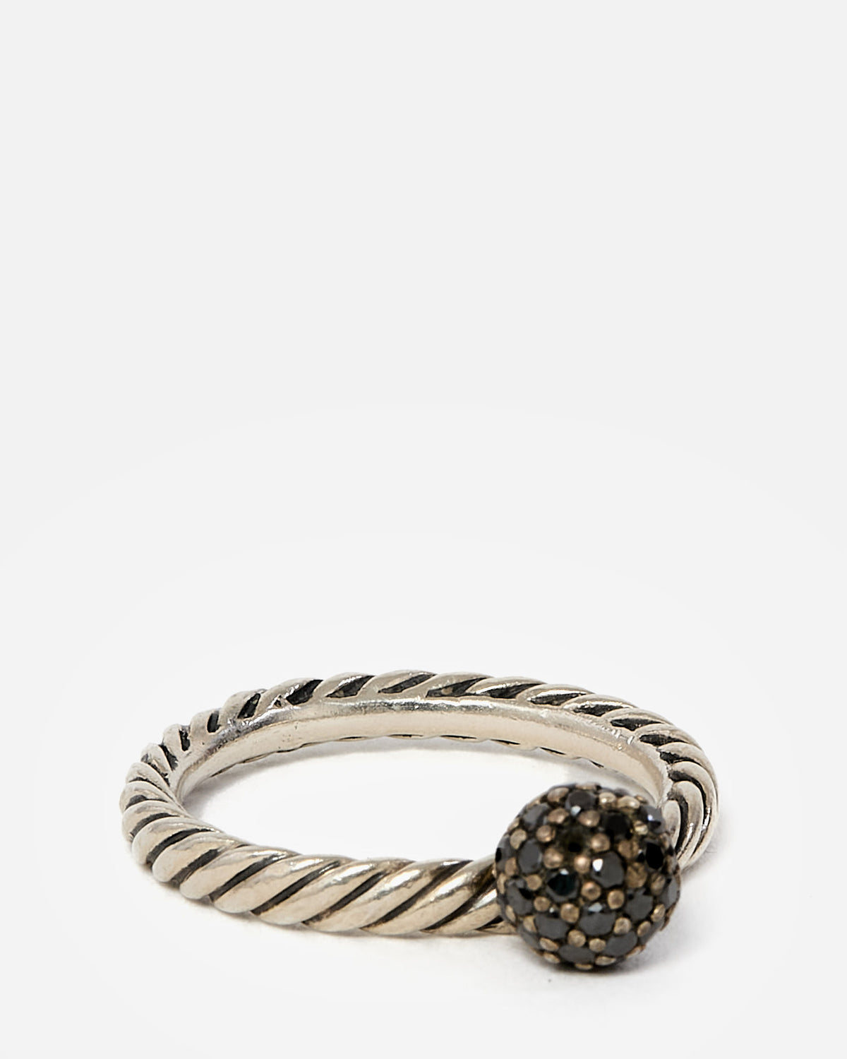 David Yurman Silver & Onyx Pavé Dangle Ring - 5