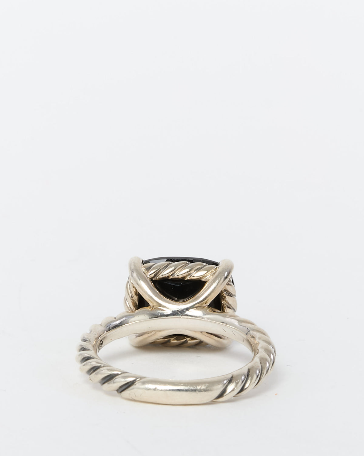 David Yurman Sterling Silver Black Onyx E/W Chatelaine Ring - 6