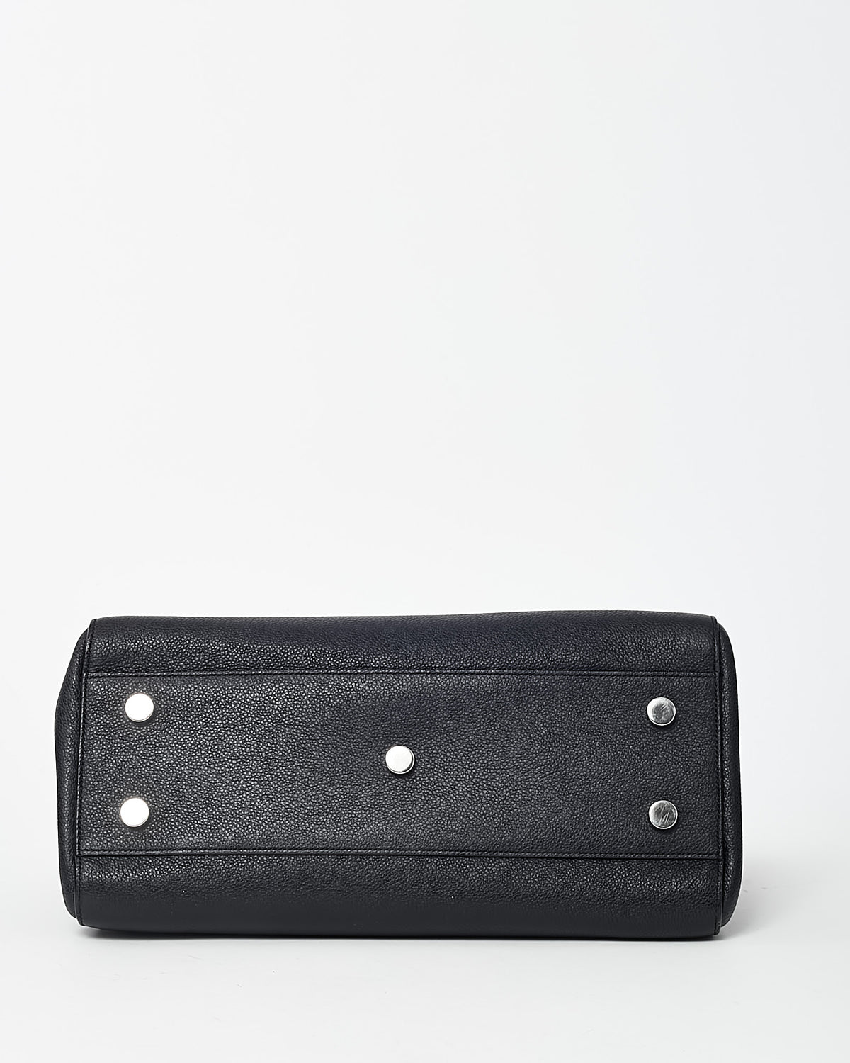 Saint Laurent Black Pebbled Leather Rive Gauche Cabas 2Way Bag with Strap