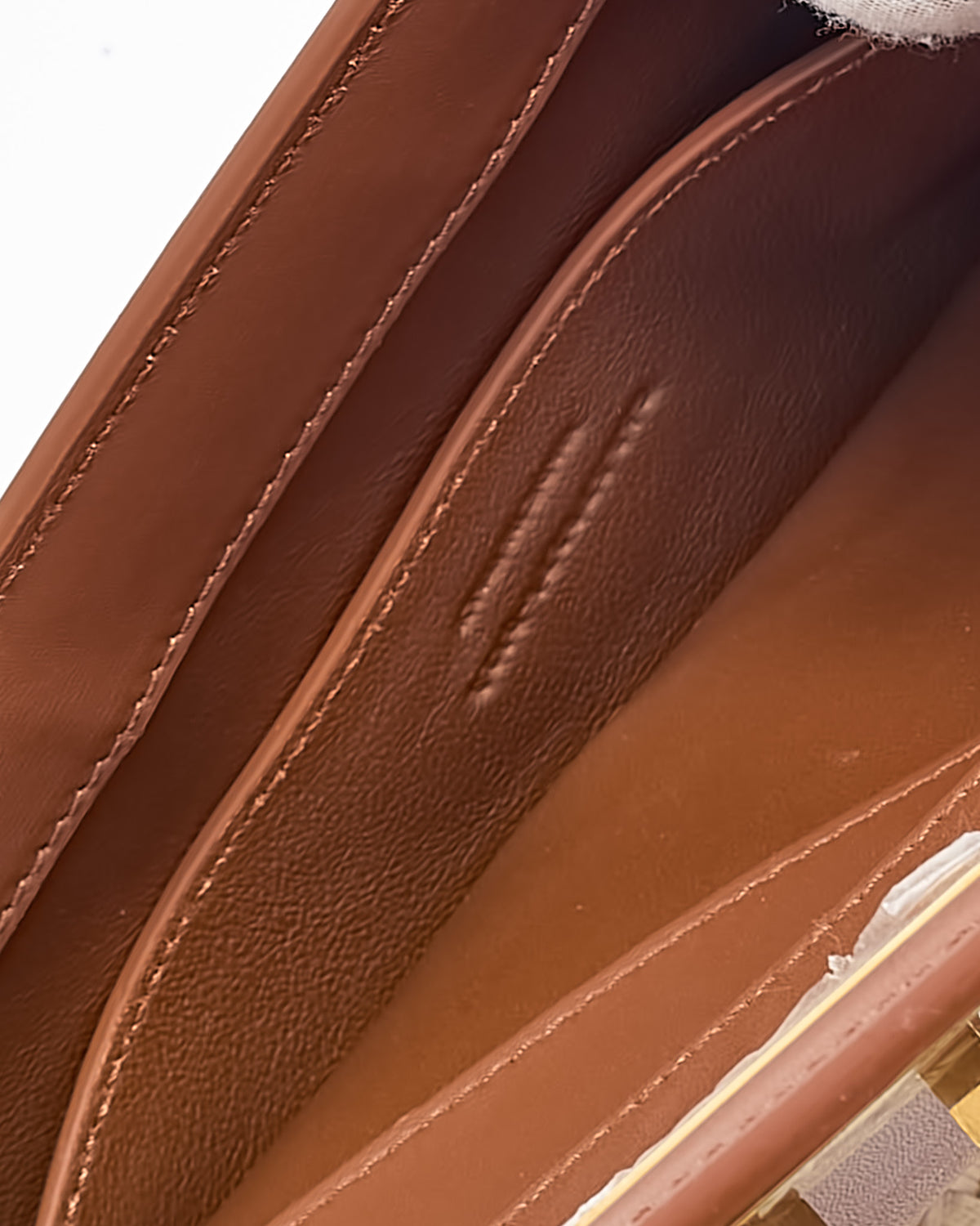 Saint Laurent Brown Brick Leather and Neutral Beige Raffia Manhattan Shoulder Bag
