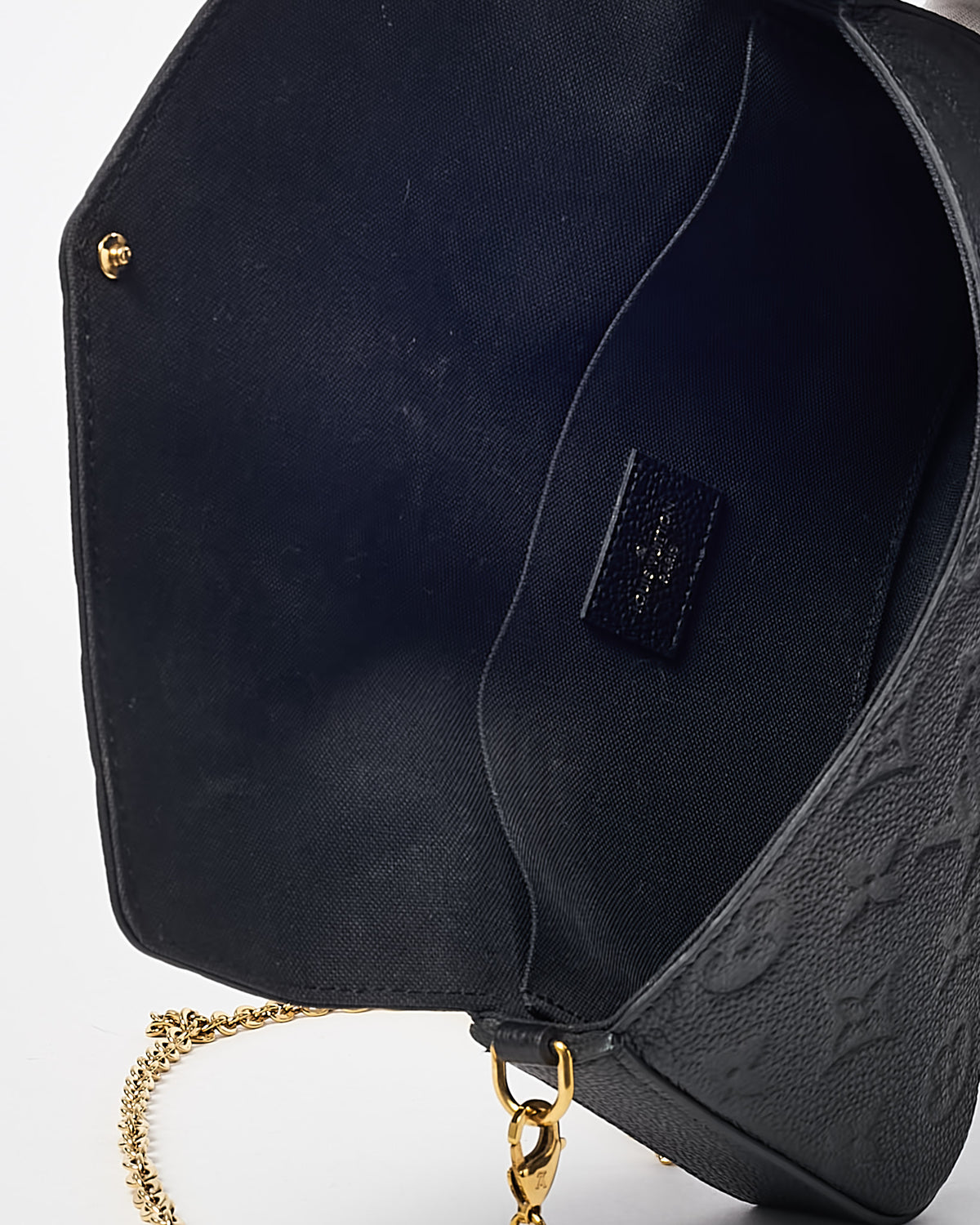 Louis Vuitton Black Monogram Empreinte Leather Felicie Pochette Bag