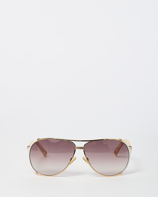 Dior Goldtone Metal and Acetate Chicago2 Aviator Sunglasses