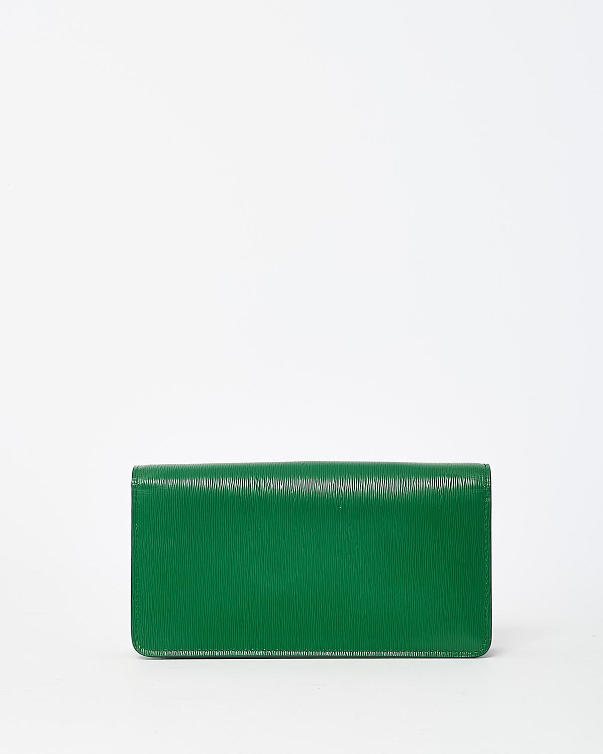 Prada Green Saffiano Leather Triangle Logo WOC Wallet on Chain Crossbody Bag