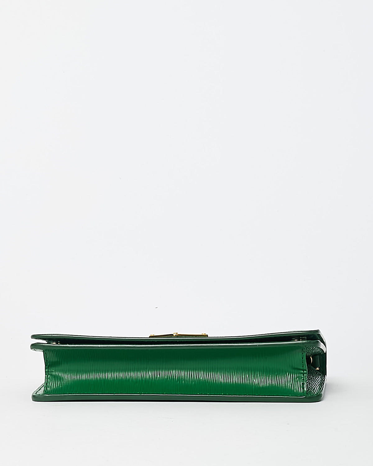 Prada Green Saffiano Leather Triangle Logo WOC Wallet on Chain Crossbody Bag
