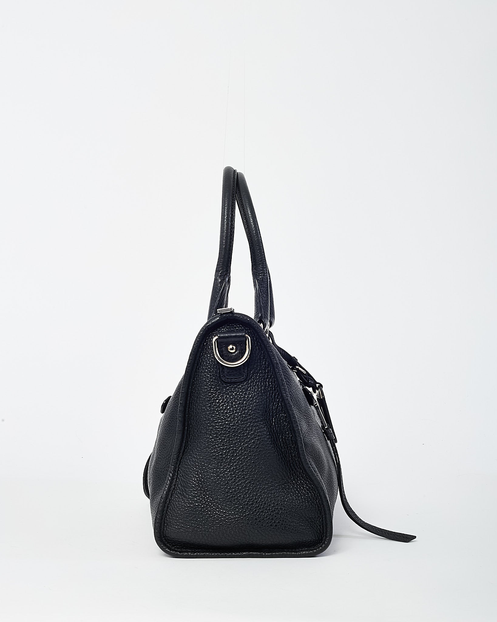 Buy Prada Black Vitello Phenix Leather Zip Tote Bag w/o Strap