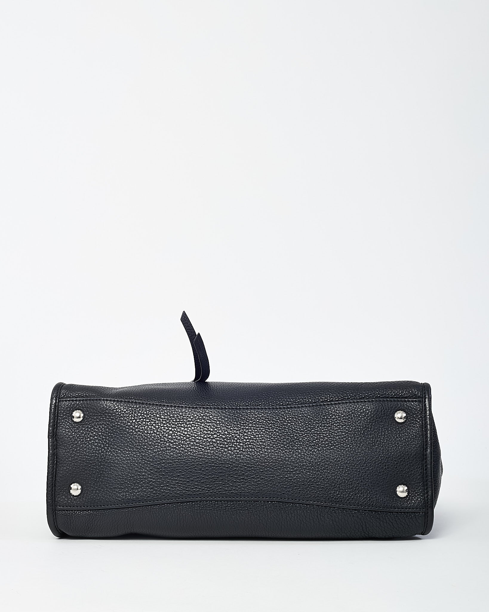 Buy Prada Black Vitello Phenix Leather Zip Tote Bag w/o Strap