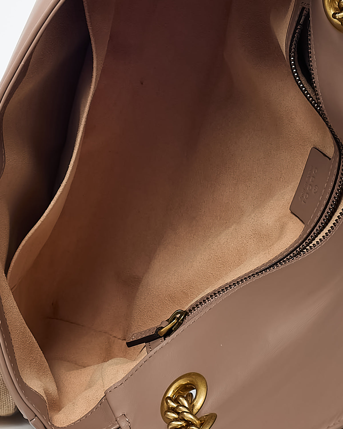 Gucci Dusty Rose Matelassé Leather Medium GG Marmont Shoulder Bag