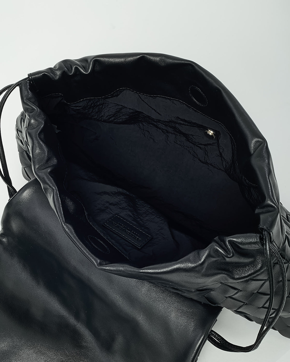 Bottega Veneta Black Intrecciato Leather Giorno Shoulder Bag