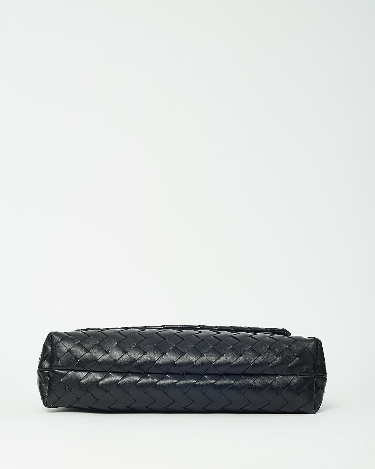 Bottega Veneta Black Intrecciato Leather Giorno Shoulder Bag