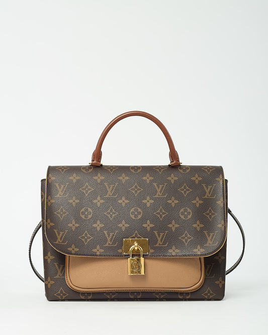 Louis Vuitton Monogram Canvas and Sesame Leather Marignan Top Handle 2Way Bag