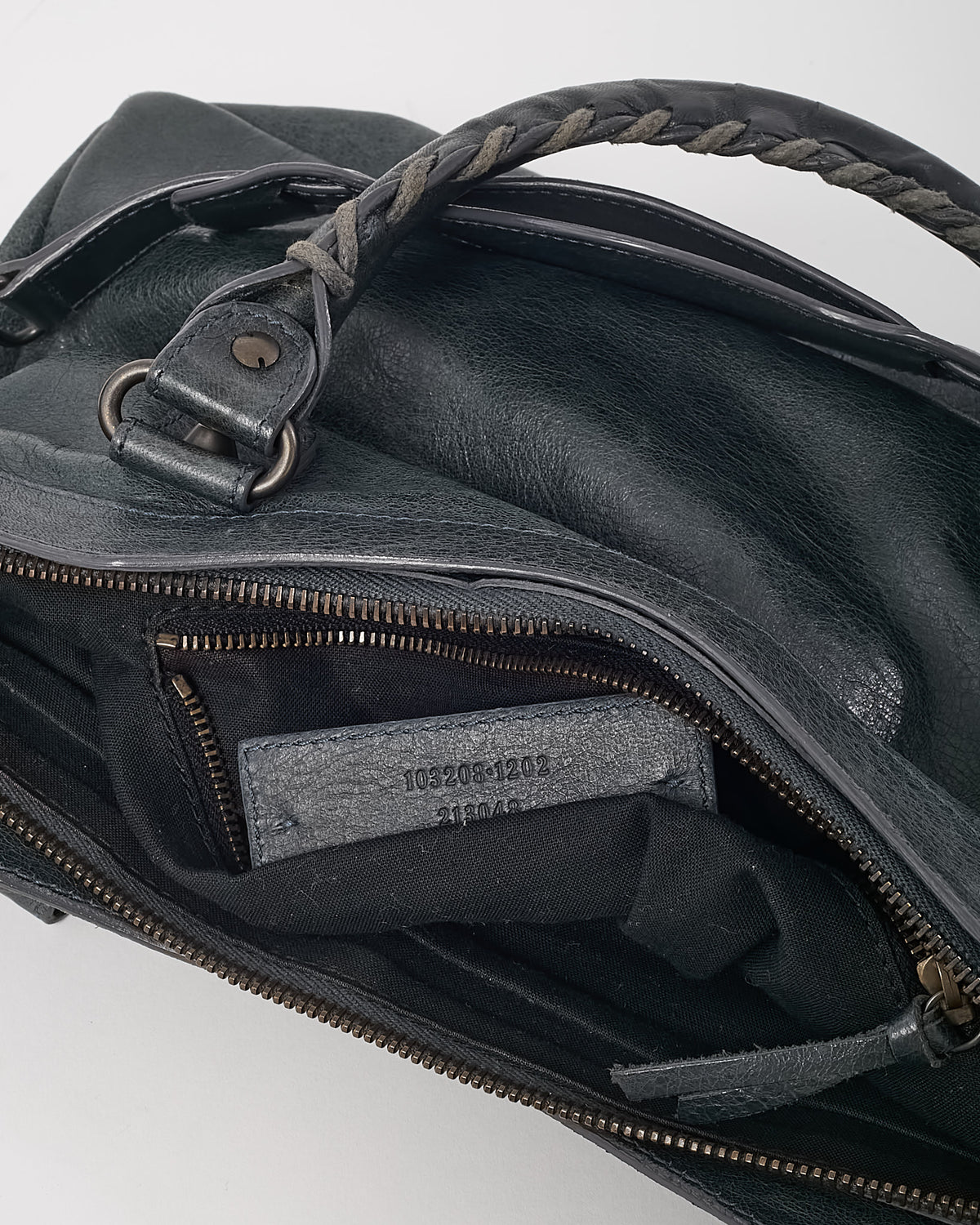 Balenciaga Grey Leather Le City First Bag with Strap