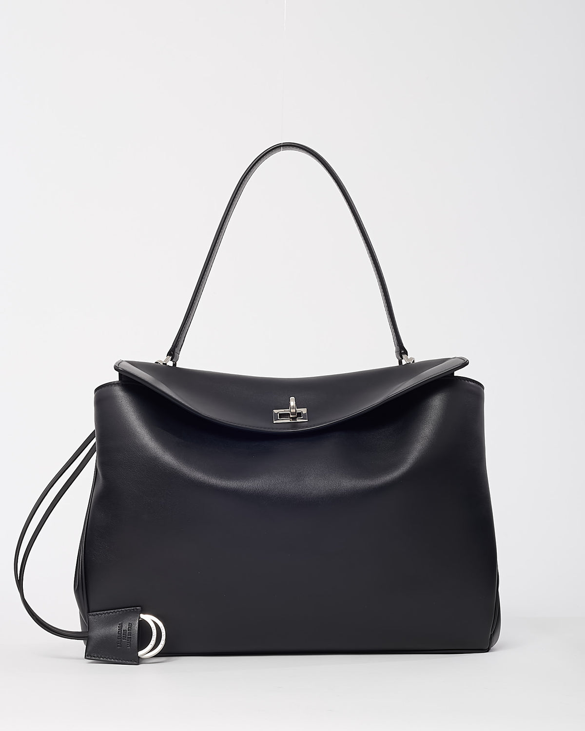 Balenciaga Black Smooth Leather Medium Rodeo Handbag