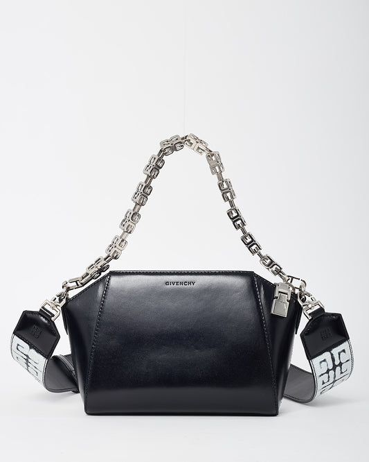 Givenchy X Chito Black Box Calfskin 4G Printed XS Graffiti Strap Antigona Bag