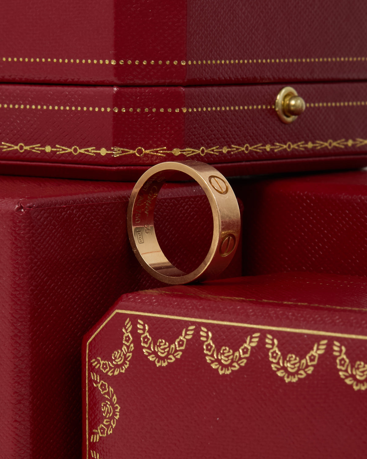 Cartier 18K Rose Gold Classic Model Love Ring - 55