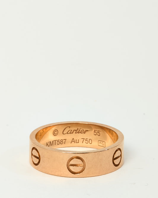 Cartier 18K Rose Gold Classic Model Love Ring - 55