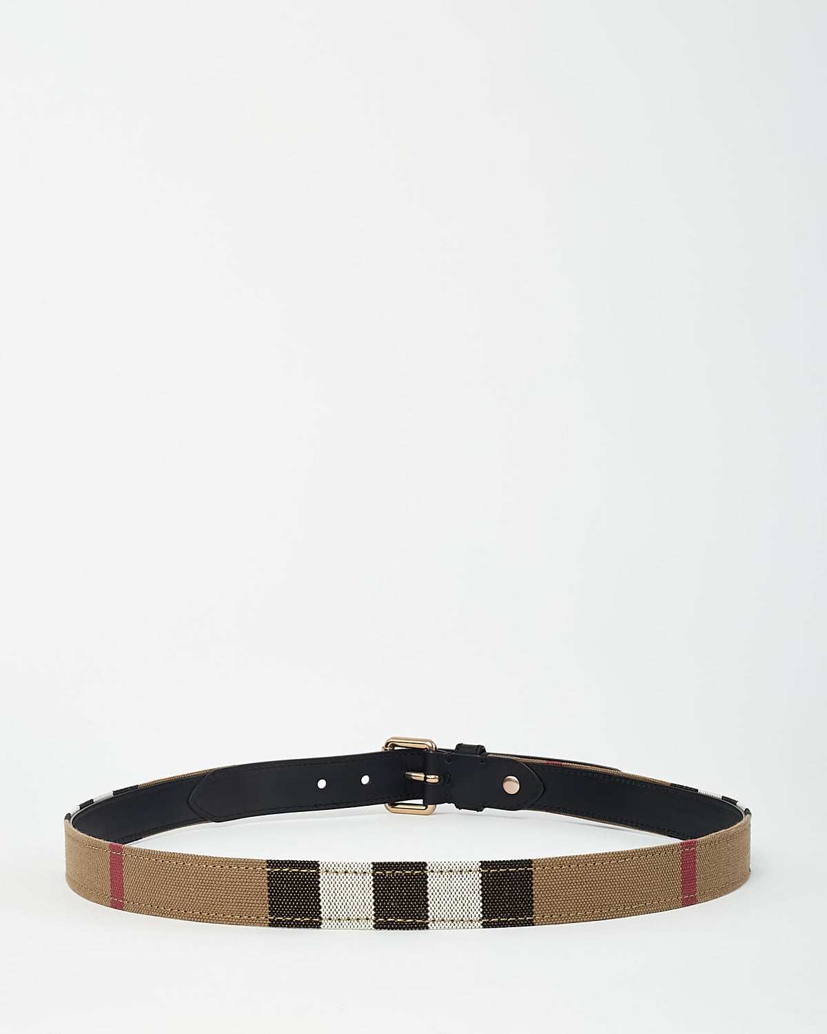 Burberry Beige House Check Canvas Belt -  40/100