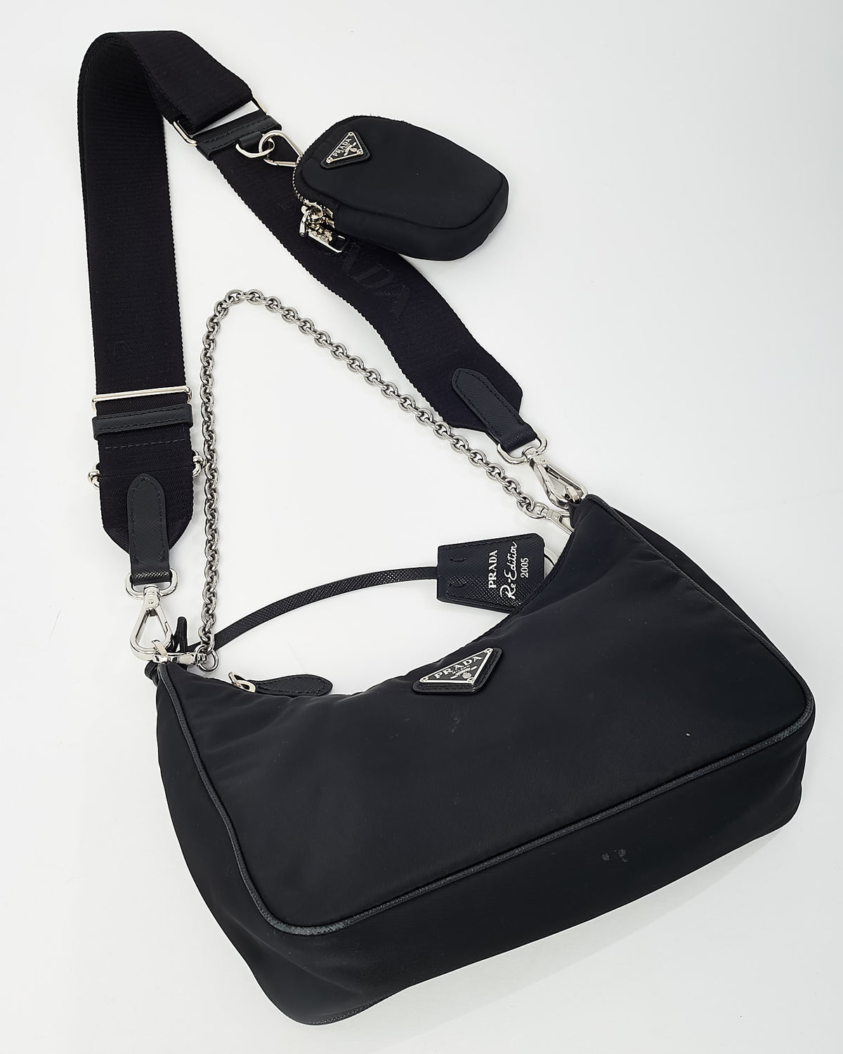 Prada Black Re-Nylon 2005 Re-Edition Crossbody Bag