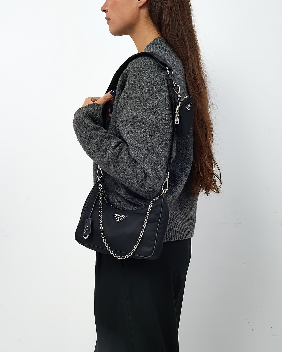 Prada Black Re-Nylon 2005 Re-Edition Crossbody Bag