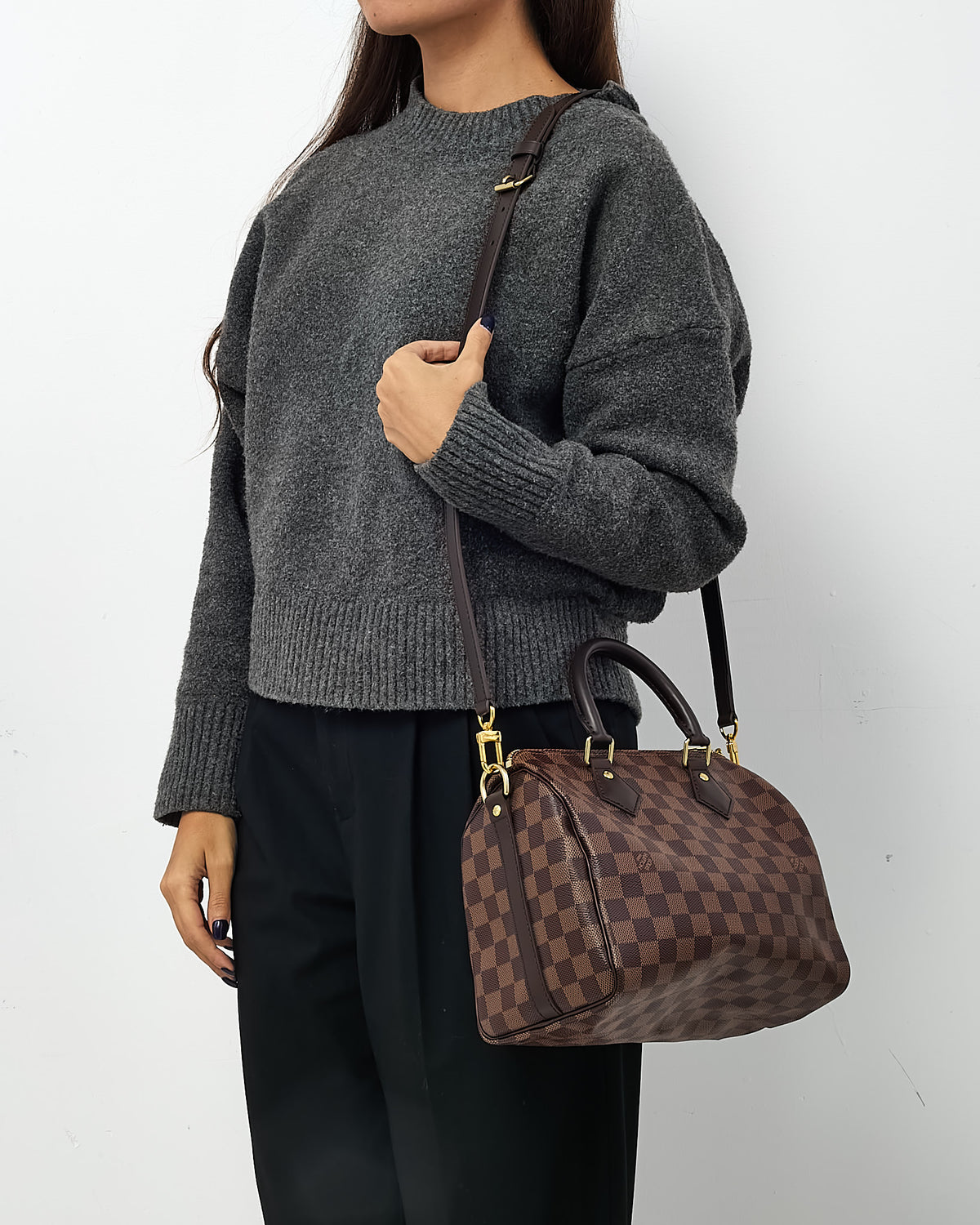 Louis Vuitton Damier Coated Canvas Speedy 25 Bandoulière Bag