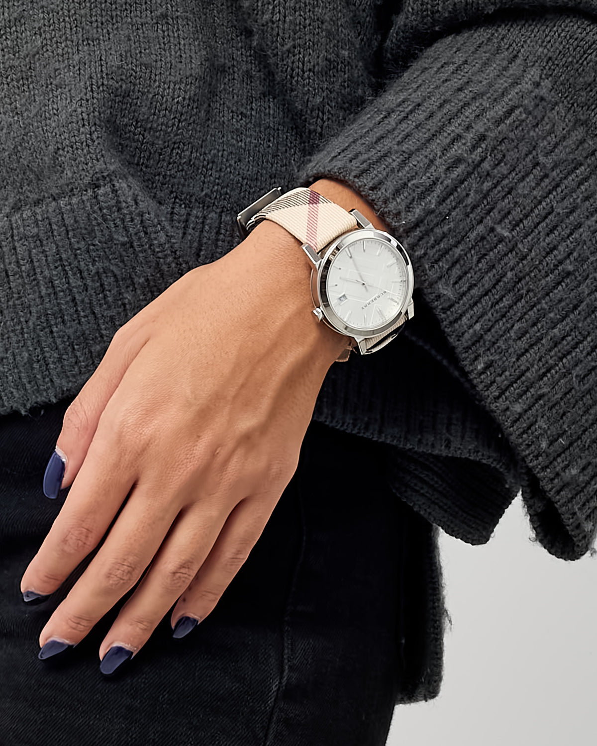 Burberry Stainless Steel and  Nova Check Canvas 38mm BU9022 Watch
