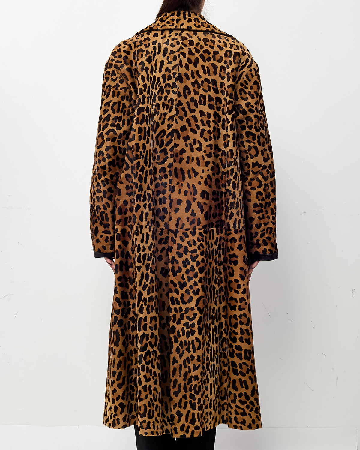 Mario Valentino for Holt Renfrew Vintage Leopard Pony Hair Fur Coat - L