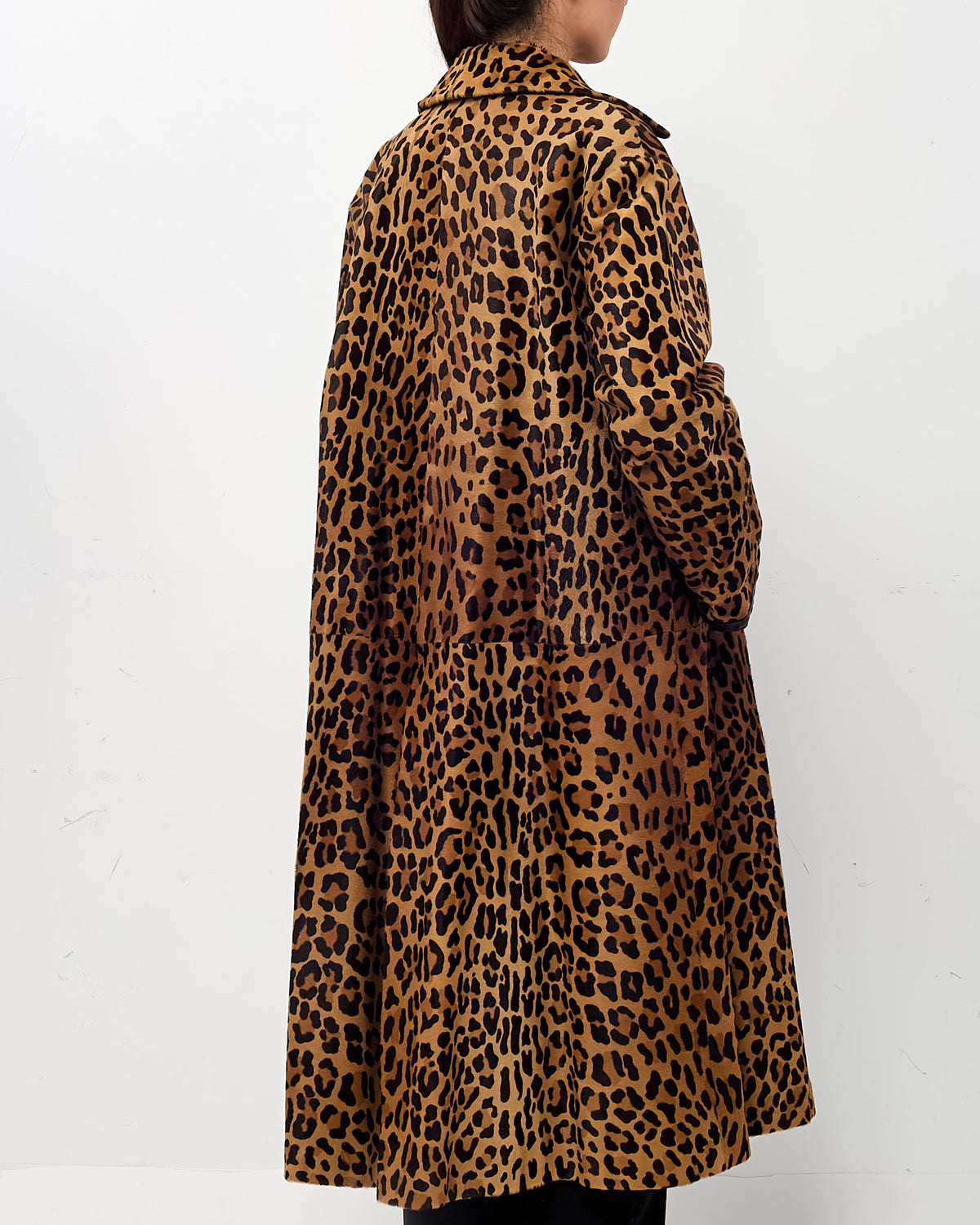 Mario Valentino for Holt Renfrew Vintage Leopard Pony Hair Fur Coat - L